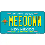 Meeooww New Mexico Novelty Metal License Plate 24" x 12" (LLP)