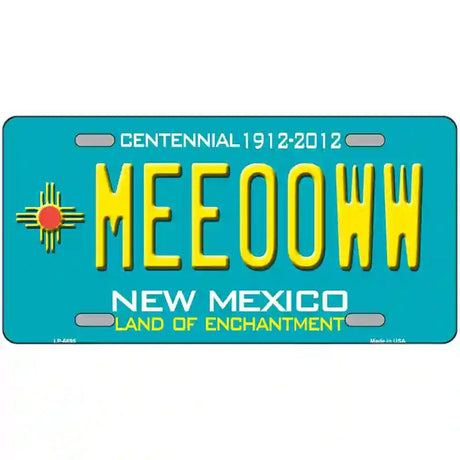 Meeooww New Mexico Novelty Metal License Plate 24" x 12" (LLP)
