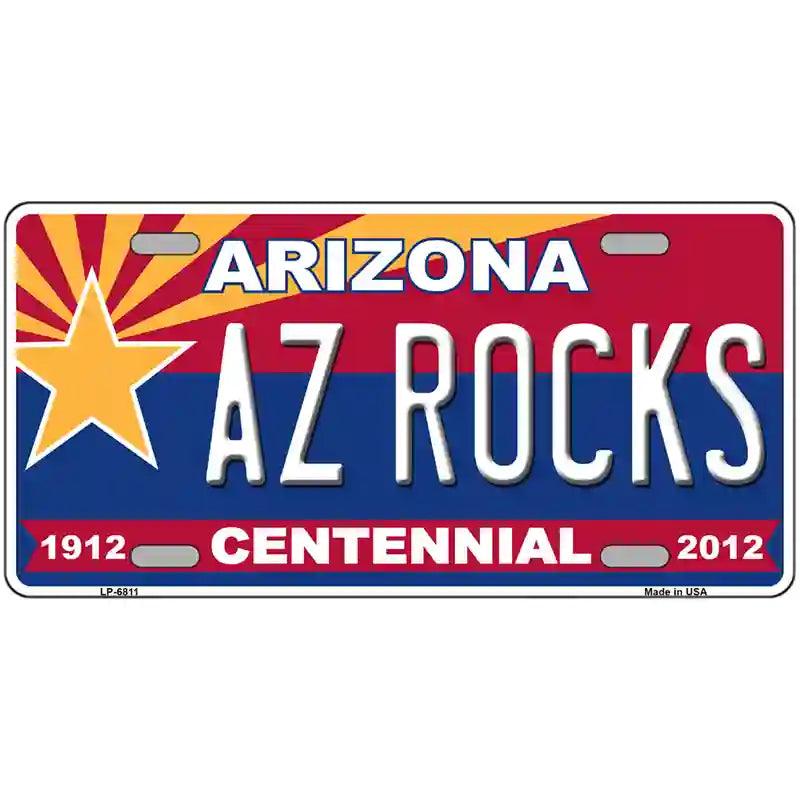 Arizona Centennial Az Rocks Novelty Metal License Plate 24" x 12" (LLP)