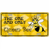 Queen Bee Yellow Metal Novelty License Plate 24" x 12" (LLP)