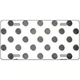 Gray White Dots Oil Rubbed Metal Novelty License Plate 24" x 12" (LLP)