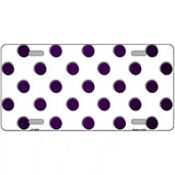Purple White Dots Oil Rubbed Metal Novelty License Plate 24" x 12" (LLP)