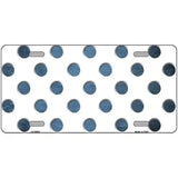 Light Blue White Dots Oil Rubbed Metal Novelty License Plate 24" x 12" (LLP)