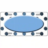 Light Blue White Dots Oval Oil Rubbed Metal Novelty License Plate 24" x 12" (LLP)