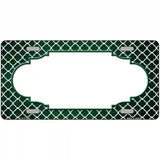 Green White Quatrefoil Scallop Oil Rubbed Metal Novelty License Plate 24" x 12" (LLP)