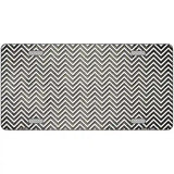 Tan White Small Chevron Oil Rubbed Metal Novelty License Plate 24" x 12" (LLP)