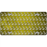 Yellow White Anchor Oil Rubbed Metal Novelty License Plate 24" x 12" (LLP)