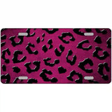 Pink Black Cheetah Oil Rubbed Metal Novelty License Plate 24" x 12" (LLP)