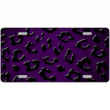 Purple Black Cheetah Oil Rubbed Metal Novelty License Plate 24" x 12" (LLP)