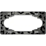 Gray Black Cheetah Scallop Oil Rubbed Metal Novelty License Plate 24" x 12" (LLP)