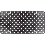 Black White Small Dots Oil Rubbed Metal Novelty License Plate 24" x 12" (LLP)