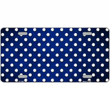 Blue White Small Dots Oil Rubbed Metal Novelty License Plate 24" x 12" (LLP)
