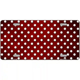 Red White Small Dots Oil Rubbed Metal Novelty License Plate 24" x 12" (LLP)