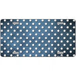 Light Blue White Small Dots Oil Rubbed Metal Novelty License Plate 24" x 12" (LLP)