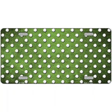 Lime Green White Small Dots Oil Rubbed Metal Novelty License Plate 24" x 12" (LLP)