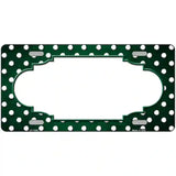 Green White Small Dots Scallop Oil Rubbed Metal Novelty License Plate 24" x 12" (LLP)