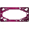Pink White Love Scallop Oil Rubbed Metal Novelty License Plate 24" x 12" (LLP)