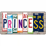 Princess License Plate Art Wood Metal Novelty License Plate 24" x 12" (LLP)
