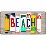 Beach Wood License Plate Art Novelty Metal License Plate 24" x 12" (LLP)