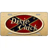 Dixie Chick in Rebel Flag Novelty Metal License Plate 24" x 12" (LLP)
