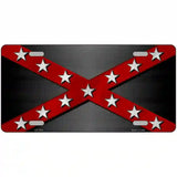 Confederate Stripes Red Novelty Metal License Plate 24" x 12" (LLP)