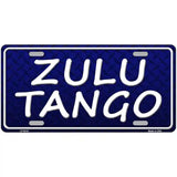 Zulu Tango Novelty Metal License Plate 24" x 12" (LLP)