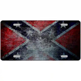 Confederate Flag Scratched Novelty Metal License Plate 24" x 12" (LLP)