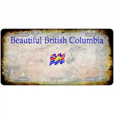 British Columbia Rusty Novelty Metal License Plate 24" x 12" (LLP) / Yes
