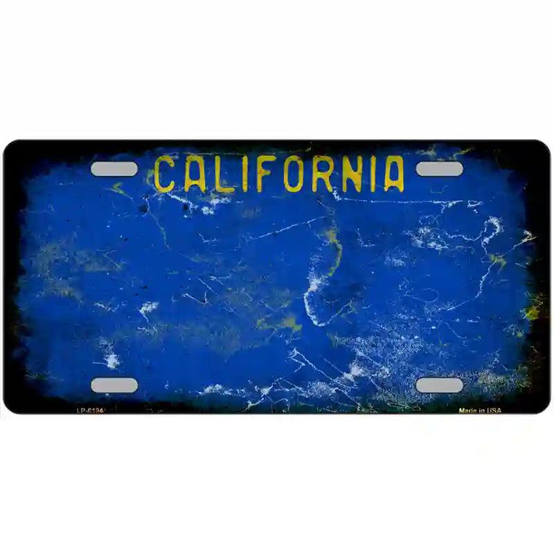 California Blue State Rusty Novelty Metal License Plate 24" x 12" (LLP)
