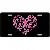 Pink Ribbons Novelty Metal License Plate 24" x 12" (LLP)
