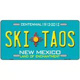 Ski Taos Teal New Mexico Novelty License Plate 24" x 12" (LLP)