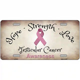 Testicular Cancer Ribbon Novelty Metal License Plate 24" x 12" (LLP)