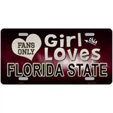 This Girl Loves Florida State Novelty Metal License Plate 24" x 12" (LLP)