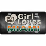 This Girl Loves Miami Novelty Metal License Plate 24" x 12" (LLP)