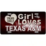 This Girl Loves Texas A&M Novelty Metal License Plate 24" x 12" (LLP)