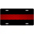 Fire Diamond Thin Red Line Metal Novelty License Plate 24" x 12" (LLP)