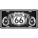 Route 66 With Bikes Metal Novelty License Plate 24" x 12" (LLP)