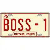 Boss 1 Metal Novelty License Plate 24" x 12" (LLP)
