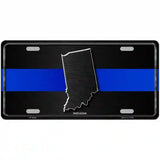 Indiana Thin Blue Line Metal Novelty License Plate 24" x 12" (LLP)