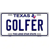 Golfer Texas Novelty Metal License Plate 24" x 12" (LLP)