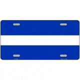 Thin White Line On Blue Novelty Metal License Plate 24" x 12" (LLP)