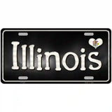 Illinois Flag Script Metal Novelty License Plate 24" x 12" (LLP)