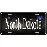 North Dakota Flag Script Metal Novelty License Plate 24" x 12" (LLP)