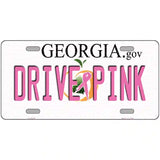 Drive Pink Georgia Novelty Metal License Plate 24" x 12" (LLP)