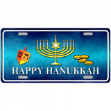 Happy Hanukkah Novelty Metal License Plate 24" x 12" (LLP)