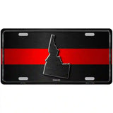 Idaho Thin Red Line Metal Novelty License Plate 24" x 12" (LLP)