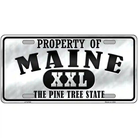 Property Of Maine Novelty Metal License Plate 24" x 12" (LLP)