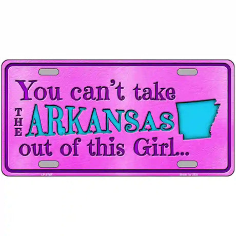 Arkansas Girl Novelty Metal License Plate 24" x 12" (LLP)