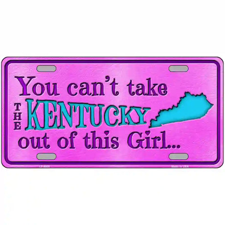 Kentucky Girl Novelty Metal License Plate 24" x 12" (LLP)