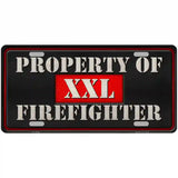 Property Of Firefighter Novelty Metal License Plate 24" x 12" (LLP)